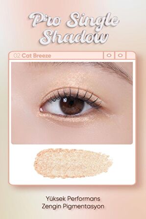 İnci Işıltılı Kremsi Dokuya Sahip Tekli Far Clio Pro Single Shadow (23FW) (G02 Cat Breeze)