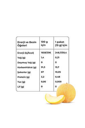 Kavun Kuru Meyve Cipsi 15 G X 2 Adet Dondurularak Kurutulmuş Meyve