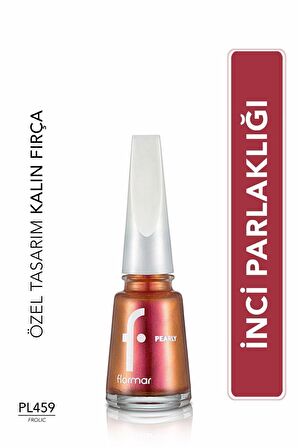 Flormar Sedefli Parlak Oje (TURUNCU) - Pearly Nail Enamel - Pl459 Frolic - 8682536035668