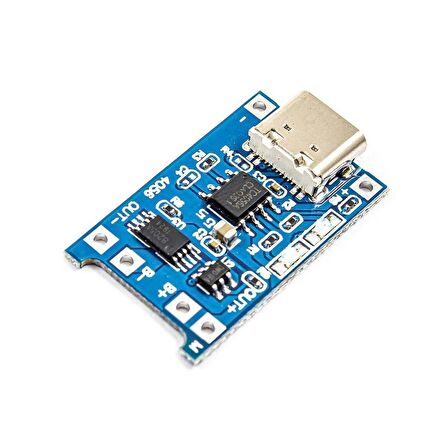 TP4056 Korumalı Type-C USB Girişli Şarj Modülü