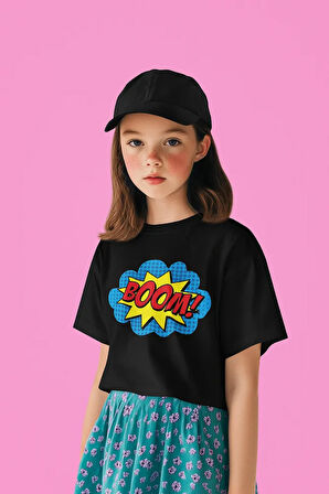 Avengers Boom Yazılı Unisex Çocuk Tişört (1-12 Yaş)