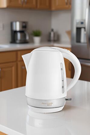 Awox Solid Gizli Rezistans Su Isıtıcı Kettle Beyaz