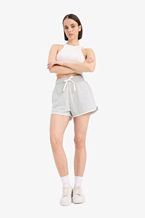 DeFacto Coool Regular Fit Esnek Belli Bağcıklı Kalın Mini Şort A6224AX25SMGR210