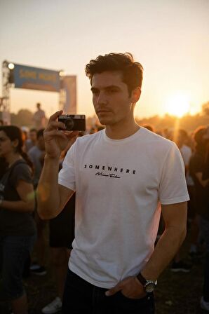 Erkek  Baskılı Yumuşak Kumaş T-Shirt