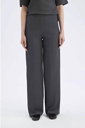 DeFacto Bürümcük Pantolon Wide Leg Geniş Bol Paça Esnek Belli C0200AX25SPAR104