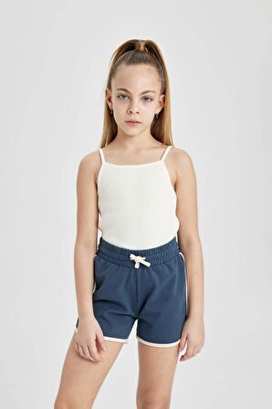 DeFacto Kız Çocuk Beli Lastikli Basic Düz Şort B5164A824HSNV164