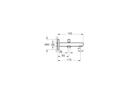 Artema Root Round A4271926 Çıkış Ucu, El Duşu Çıkışlı, Bakır