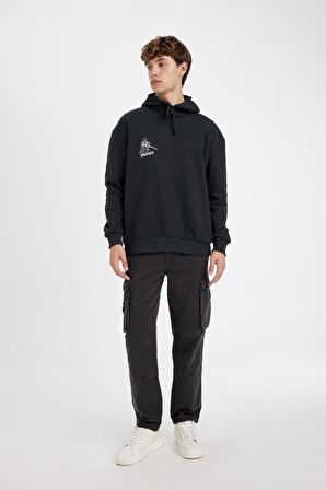 DeFacto One Piece Boxy Fit Kapüşonlu Sweatshirt C6528AX24AUAR221