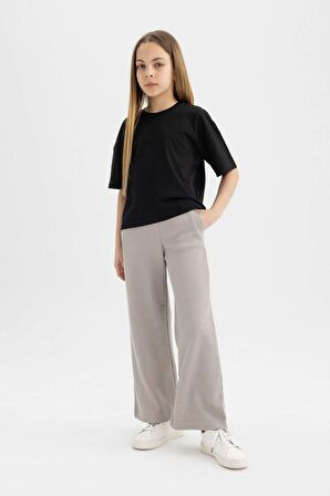 DeFacto Kız Çocuk Straight Fit Waffle Pantolon C4596A824SMGR302