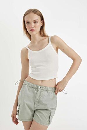 DeFacto Coool Fitted Vücuda Oturan Fitilli Kaşkorse Askılı Basic Düz Atlet B0563AX24AUWT32