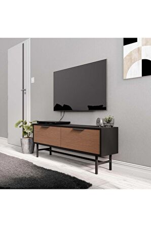 4010 BLANCO 138 CM (METAL AYAKLI) TV ÜNİTESİ SİYAH KAPLAN