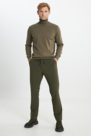 Pamuklu Standart Fit Normal Kesim Tam Balıkçı Yaka Basic Triko Kazak