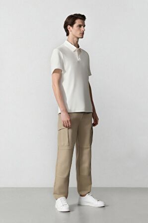 DeFacto Wide Leg Bol Rahat Kesim Kargo Cepli Geniş Paça Gabardin Pantolon E5810AX25SPBG540