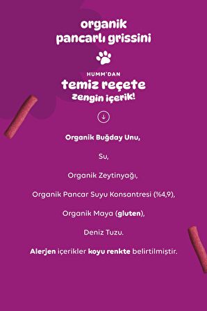 Humm Organic Organik Pancarlı Vegan Grissini 55g X 6 Adet