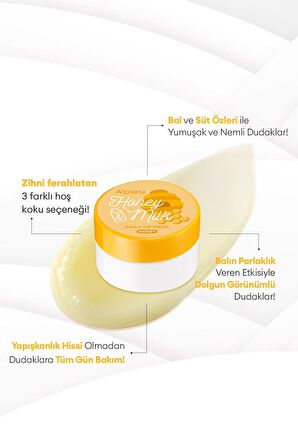 Bal ve Süt Özlü Besleyici ve Nemlendirici Dudak Maskesi A'PIEU Honey & Milk Daily Lip Mask (Honey)