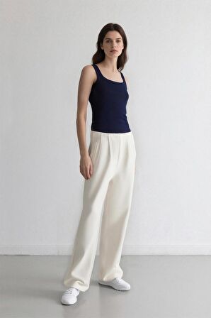 Crop Klasik Kumaş Pantolon Carrot Fit Fermuarlı Yüksek Bel Basic Düz Dar Paça