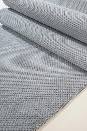 Kaymaz Tabanlı Kesme Kabartmalı Salon Koridor Mutfak Hali Gri Yolluk VZR 7004 Gri