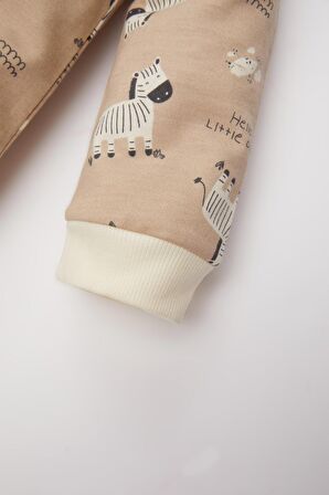 DeFacto Erkek Bebek Yenidoğan Zebra Desenli Uzun Kollu Tulum D4134A524WNBG390
