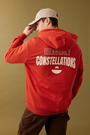 DeFacto Oversize Geniş Kalıp Kapüşonlu Sırt Baskılı Sweatshirt B4803AX24SPOG165