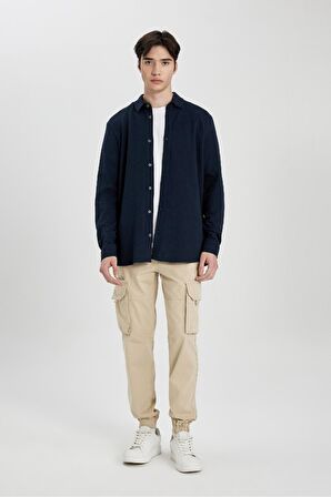 DeFacto Regular Kargo Jogger Kargo Cepli Gabardin Pantolon B6146AX24SPBG732