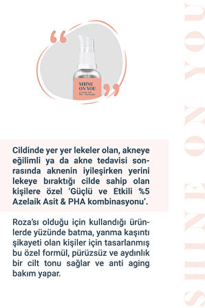 SHINE ON YOU - Azelaik Asit Hassas Ciltler İçin Akne ve Leke Karşıtı Bariyer Koruyucu Krem 30ml