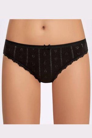 Jakarlı ( Transferli Ribana ) Kadın Bikini Külot   3 Adet
