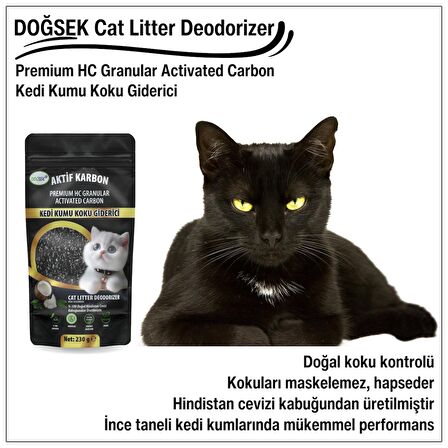 DOĞSEK Kedi Kumu Koku Giderici Premium HC Granular Activated Carbon 230 gr