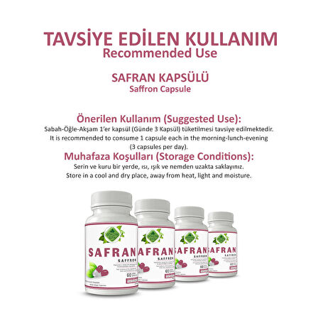 Safran Kapsül (SAFFRON CAPSULE) 60 Adet