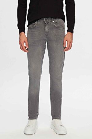 Ds Damat Slim Fit Gri Düz Boru Paça Denim Pantolon 6HCJ3ORT00102 6HCJ3ORT00102