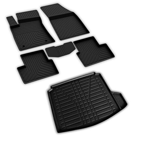 Renault Megane 4 Sedan Ferrous 4D Paspas  ve Sağ Kulaklı 3D Bagaj Havuzu 2016 ve Üstü