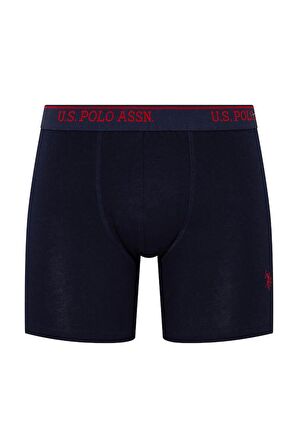 U.S. Polo Assn. Erkek Boxer Set Kırmızı-Gri Melanj-Lacivert