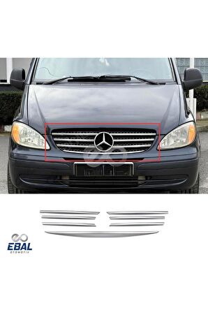 Mercedes Vito W639 Krom Ön Panjur 7 prç. 2004-2010 P. Çelik