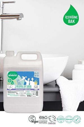 Siveno %100 Doğal Sıvı Kastil Sabun Lavanta Yağlı Cildi Rahatlatıcı Nemlendirici Arındırıcı Bitkisel Vegan 5000 ml