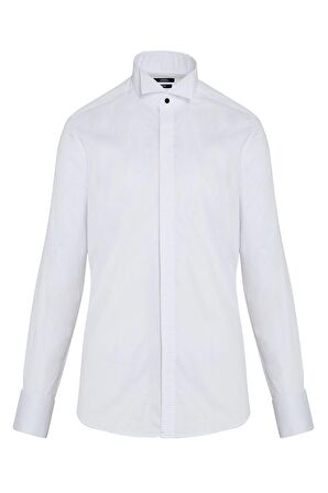 Beyaz Cerimonia Slim Fit Gömlek | S