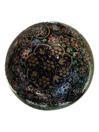 El Yapımı Mine İ̇Şlemeli Madalyon Desenli Devekuşu Yumurtası