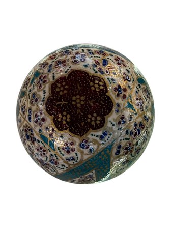 El Yapımı Mine İ̇Şlemeli Madalyon Desenli Devekuşu Yumurtası