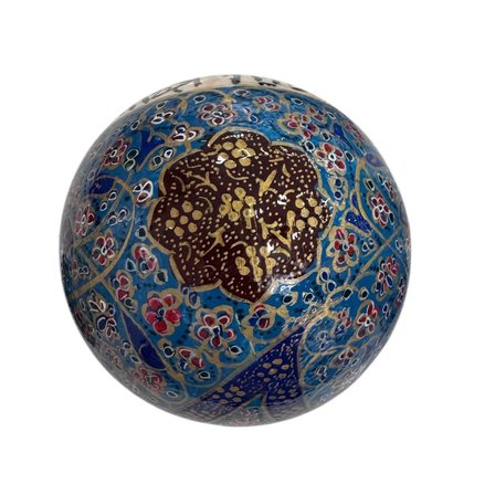 El Yapımı Mine İ̇Şlemeli Madalyon Desenli Devekuşu Yumurtası