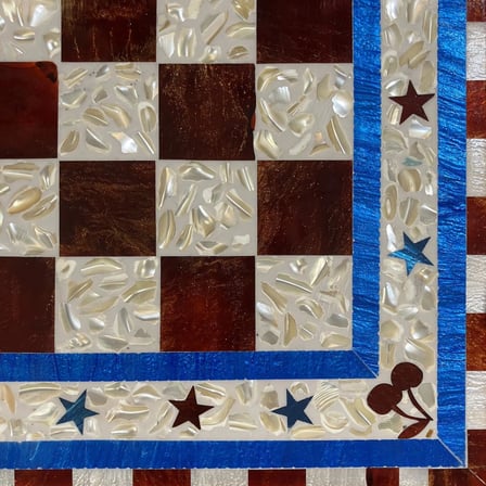 Mısır Sadaf İşlemeli Tavla & Satranç Takımı - 40x40 cm