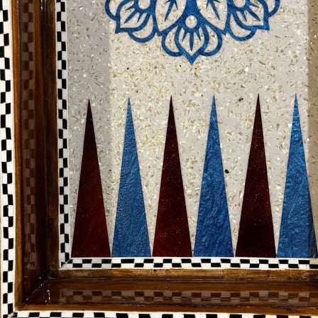 Mısır Sadaf İşlemeli Tavla & Satranç Takımı - 40x40 cm