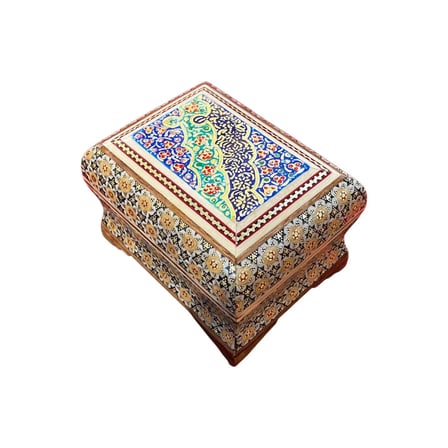 Hatem İşlemeli Mücevher Kutusu – El Yapımı 8×11 cm
