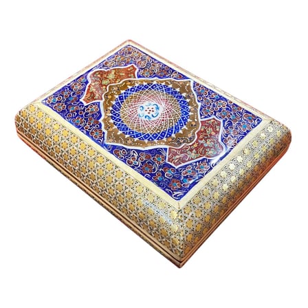 Hatem İşlemeli Lüks Mücevher Kutusu – El Yapımı 11x14 cm