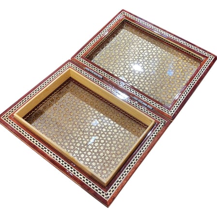 Hatem İşlemeli Lüks Mücevher Kutusu – El Yapımı 11x14 cm