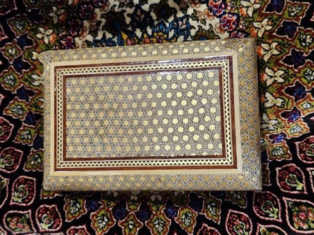 Hatem İşlemeli Lüks Mücevher Kutusu – El Yapımı 10x16 cm