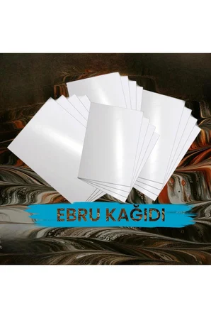 Ebru Kağıdı 35 x 50 cm 50’li Beyaz – Ebru Sanatı Kâğıdı – Marbling Paper Set