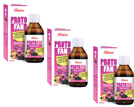 3 Adet Balen Protofan Kara Mürver Ekst, Propolis Ekst. Ve C Vitam