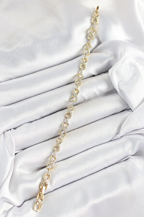 Xuping Pirinç Sonsuzluk Model Gold Renk Kadın Bileklik