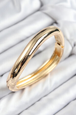 Pirinç Kıvrım Model Gold Renk Kadın Kelepçe