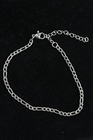 316L Çelik Figaro Model Gümüş Renk Erkek Bileklik