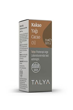 Kakao Yağı, Soğuk Sıkım, %100 Saf Ve Doğal, Doğal Bronzluk, 20 ml