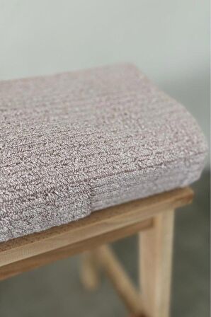Sevim Püsküllü Bambu Banyo Havlusu - Lila Renk Ekstra Yumuşak Havlu - 70x140 cm - Kabartma Bordürlü